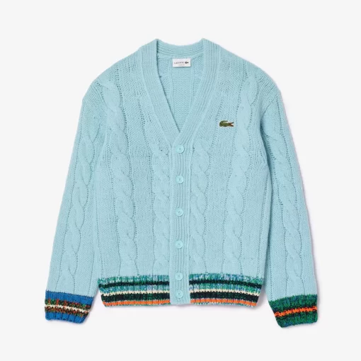 Cardigan Loose Fit En Laine Torsadee | Lacoste Clearance