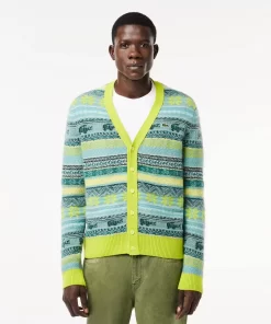 Cardigan Motif Fair Isle En Laine Et Alpaga | Lacoste Best