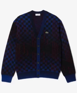 Cardigan Motif Monogramme En Alpaga Et Laine | Lacoste Store