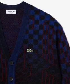 Cardigan Motif Monogramme En Alpaga Et Laine | Lacoste Store