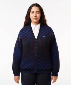 Cardigan Motif Monogramme En Alpaga Et Laine | Lacoste Store