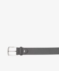 Ceinture En Cuir Texture A Boucle Gravee | Lacoste Cheap