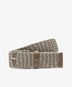 Ceinture En Maille Extensible Avec Crocodile | Lacoste Discount