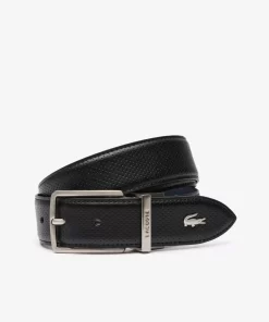 Ceinture Reversible En Cuir Pique A Boucle Gravee | Lacoste Fashion