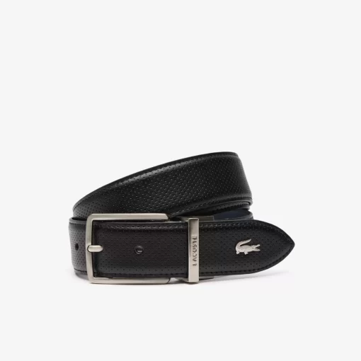 Ceinture Reversible En Cuir Pique A Boucle Gravee | Lacoste Fashion