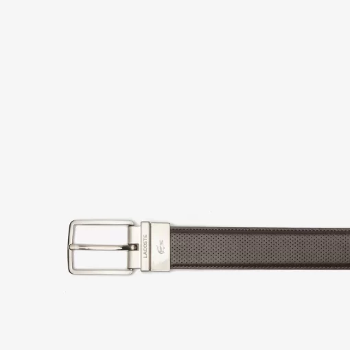 Ceinture Reversible En Cuir Pique A Boucle Gravee | Lacoste Store