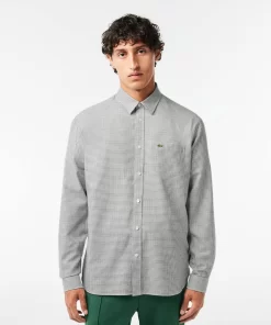 Chemise A Carreaux En Flanelle De Coton | Lacoste Flash Sale