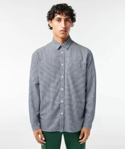 Chemise A Carreaux En Flanelle De Coton | Lacoste Online