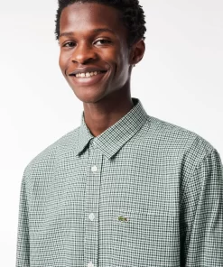 Chemise A Carreaux En Flanelle De Coton | Lacoste Discount