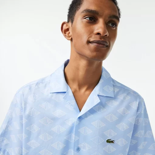 Chemise A Manches Courtes Homme Avec Imprime Monogramme | Lacoste Store