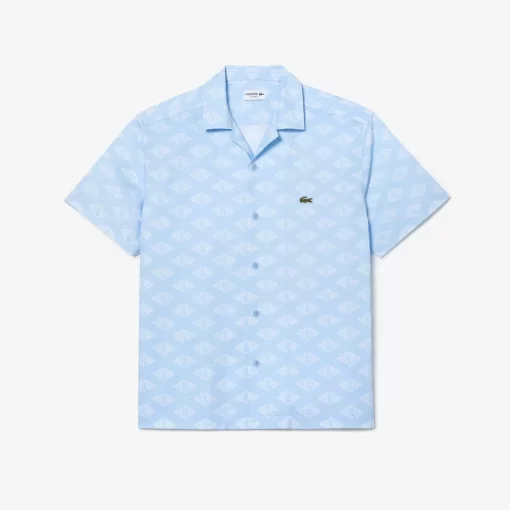 Chemise A Manches Courtes Homme Avec Imprime Monogramme | Lacoste Store