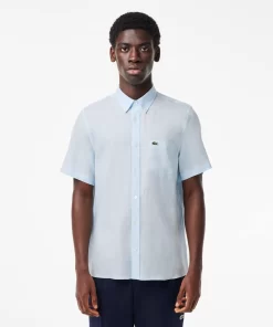 Chemise A Manches Courtes Homme En Lin | Lacoste New