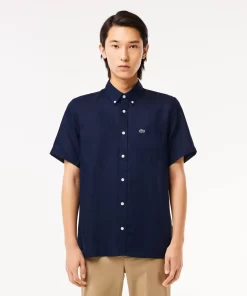 Chemise A Manches Courtes Homme En Lin | Lacoste Cheap