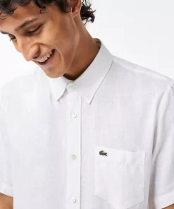 Chemise A Manches Courtes Homme En Lin | Lacoste Store