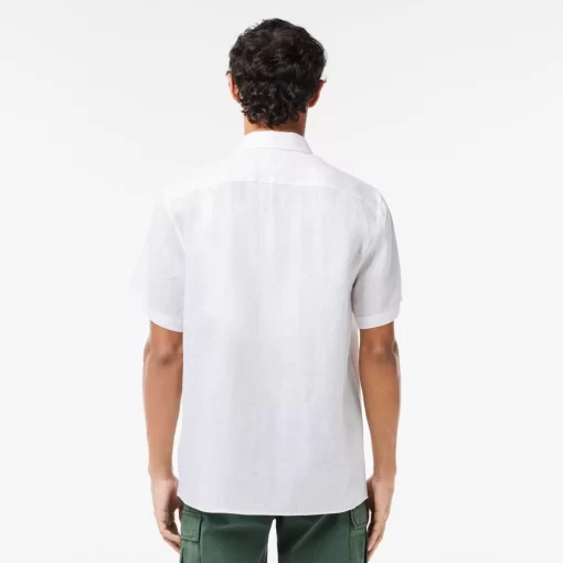 Chemise A Manches Courtes Homme En Lin | Lacoste Store