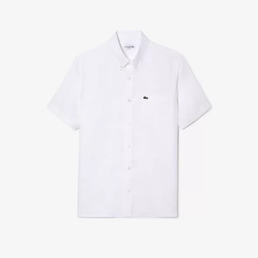 Chemise A Manches Courtes Homme En Lin | Lacoste Store