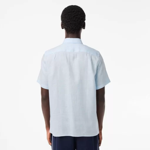 Chemise A Manches Courtes Homme En Lin | Lacoste New