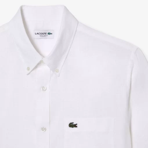 Chemise A Manches Courtes Homme En Lin | Lacoste Store