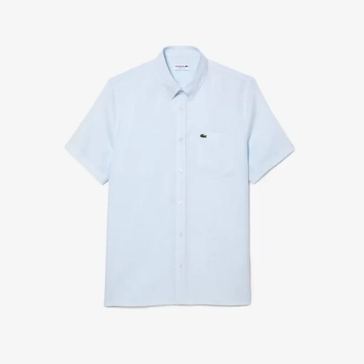 Chemise A Manches Courtes Homme En Lin | Lacoste New