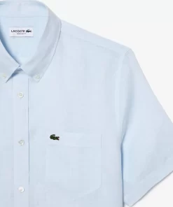 Chemise A Manches Courtes Homme En Lin | Lacoste New