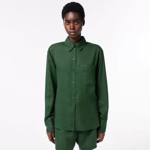 Chemise Fluide Oversize En Lyocell | Lacoste Clearance