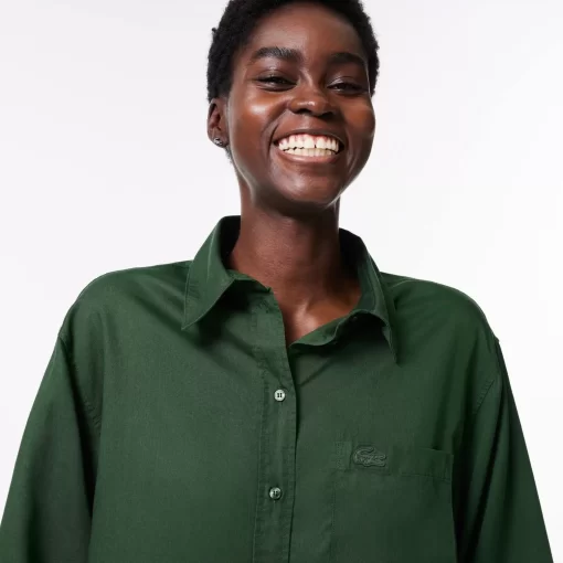 Chemise Fluide Oversize En Lyocell | Lacoste Clearance