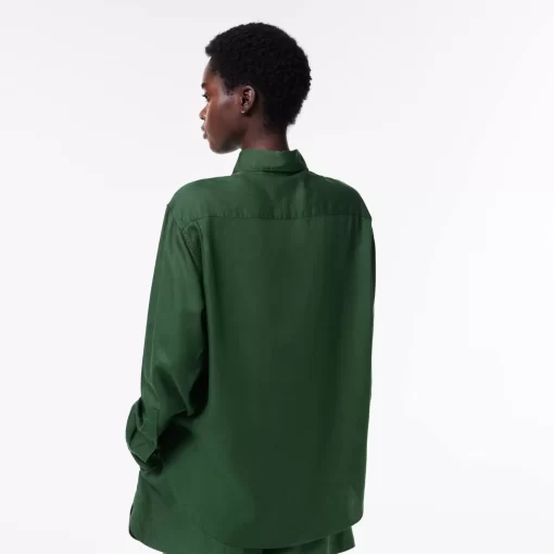 Chemise Fluide Oversize En Lyocell | Lacoste Clearance