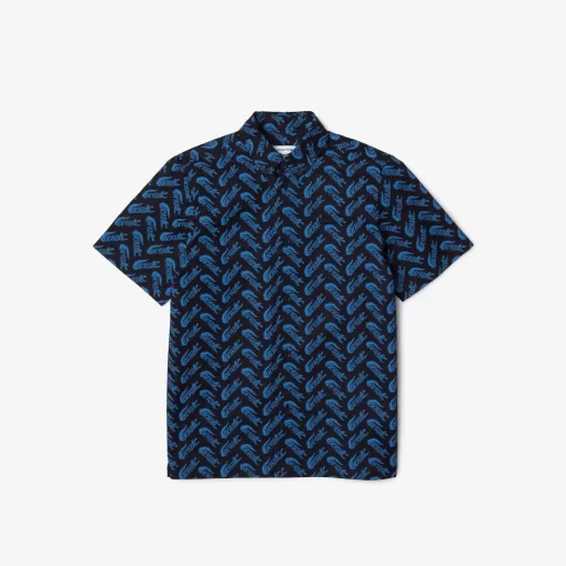 Chemise Manches Courtes Garçon En Voile De Coton | Lacoste Flash Sale