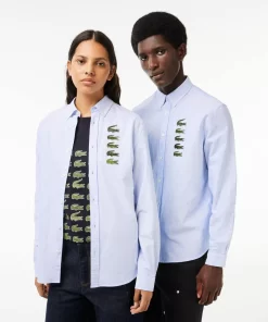 Chemise Rayee Avec Badges Crocodile | Lacoste Sale