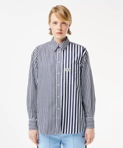 Chemise Rayee En Popeline De Coton | Lacoste Shop