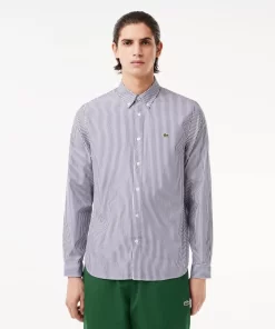 Chemise Regular Fit En Coton A Rayures | Lacoste Outlet