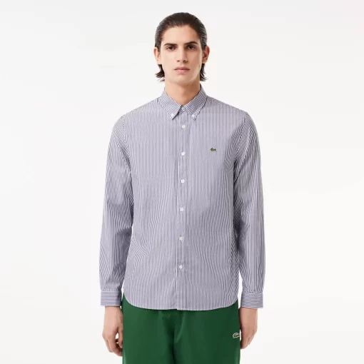 Chemise Regular Fit En Coton A Rayures | Lacoste Outlet