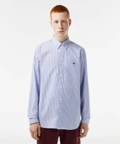 Chemise Regular Fit En Coton A Rayures | Lacoste Fashion