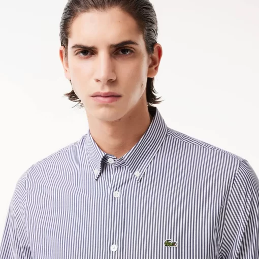 Chemise Regular Fit En Coton A Rayures | Lacoste Outlet