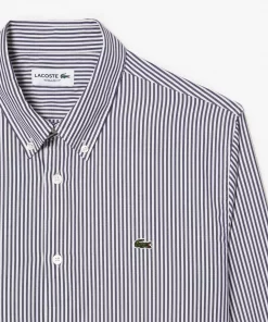 Chemise Regular Fit En Coton A Rayures | Lacoste Outlet