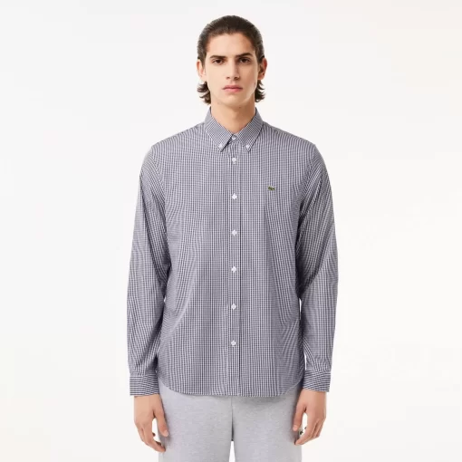 Chemise Regular Fit En Coton Premium A Carreaux | Lacoste Flash Sale