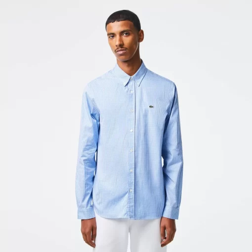 Chemise Regular Fit En Coton Premium A Carreaux | Lacoste Clearance