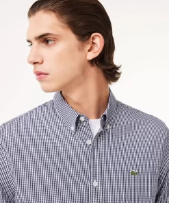 Chemise Regular Fit En Coton Premium A Carreaux | Lacoste Flash Sale