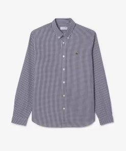 Chemise Regular Fit En Coton Premium A Carreaux | Lacoste Flash Sale