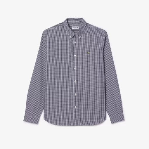 Chemise Regular Fit En Coton Premium A Carreaux | Lacoste Flash Sale