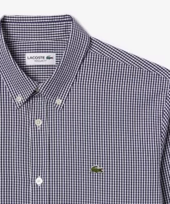 Chemise Regular Fit En Coton Premium A Carreaux | Lacoste Flash Sale