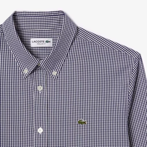 Chemise Regular Fit En Coton Premium A Carreaux | Lacoste Flash Sale