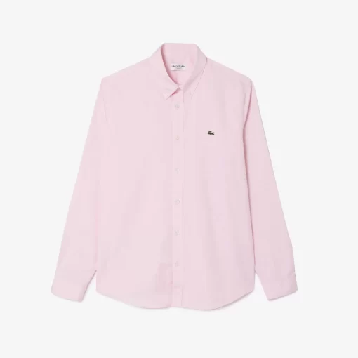 Chemise Regular Fit En Coton Premium Uni | Lacoste Sale