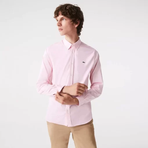 Chemise Regular Fit En Coton Premium Uni | Lacoste Sale