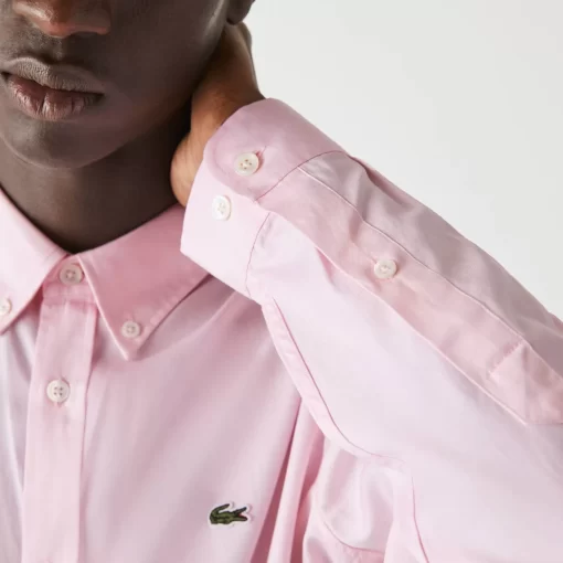 Chemise Regular Fit En Coton Premium Uni | Lacoste Sale