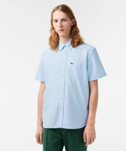 Chemise Regular Fit Oxford Manches Courtes En Coton | Lacoste Fashion