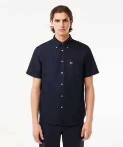 Chemise Regular Fit Oxford Manches Courtes En Coton | Lacoste Outlet