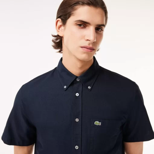 Chemise Regular Fit Oxford Manches Courtes En Coton | Lacoste Outlet