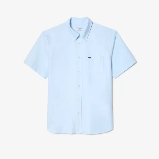 Chemise Regular Fit Oxford Manches Courtes En Coton | Lacoste Fashion