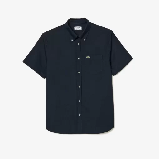 Chemise Regular Fit Oxford Manches Courtes En Coton | Lacoste Outlet